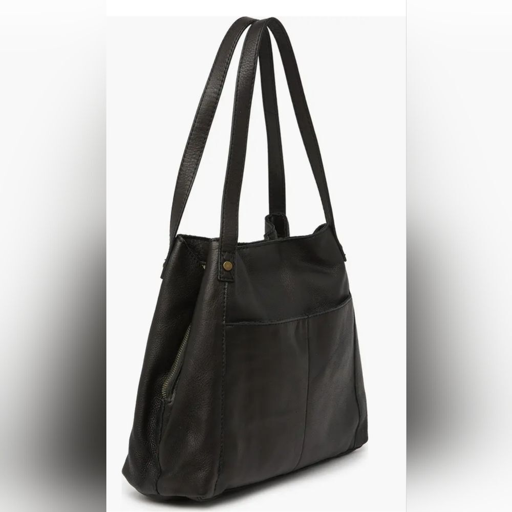 American Leather Company Black Leather Liberty Shopper Bag